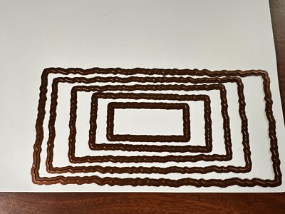 Spellbinders Rectangle Jagged Edge Stacked Nestible on Magnetic Sheet P6