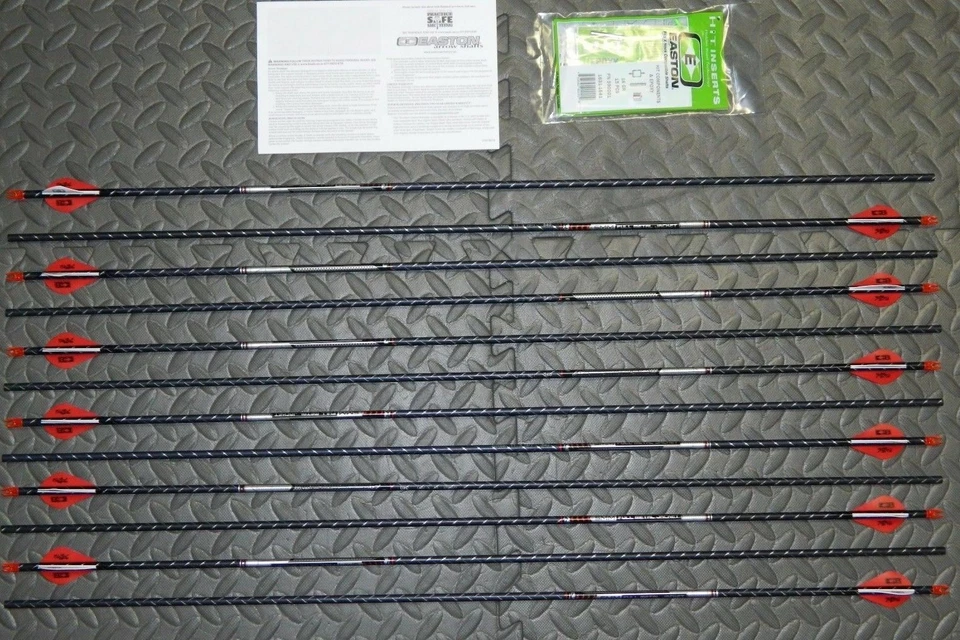 Nuevo 12 flechas Easton FMJ 300 columna vertebral 5 mm - chaqueta completamente metálica - 12,0 GPI - corte/inserto Av Foto 2 de 4