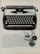 1960 Home Office Typewriter Royal 1960s Vintage Print Ad McBee Corporation thumbnail