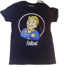 Bethesda Official Fallout Vault Boy T-Shirt Black Size Medium New