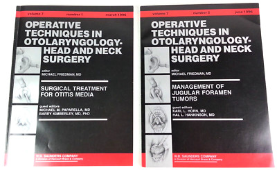 Operative Techniques In Otolaryngology Head & Neck Surgery Journals Vol 7 #1 & 2