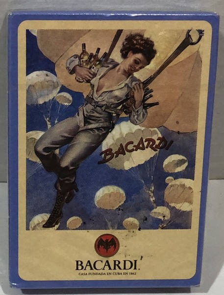 BACARDI BARAJA DE CARTAS DE POKER FOURNIER 55 NAIPES PUBLICIDAD RON BACARDI