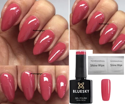 BLUESKY GEL NAIL POLISH PINK ENGLISH ROSE BP08 UV LED SOAK OFF