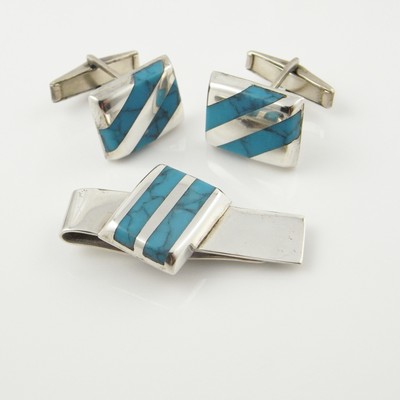Boutons De Manchette Vintage - Ton Argenté - Taille 1 Pouce (2,54 Cm) - Pour Homme - Très Bon état