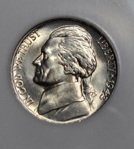 1943 P Silver Jefferson Wartime Nickel NGC MS66 High Grade # A206 Stunning Coin - Picture 3 of 4