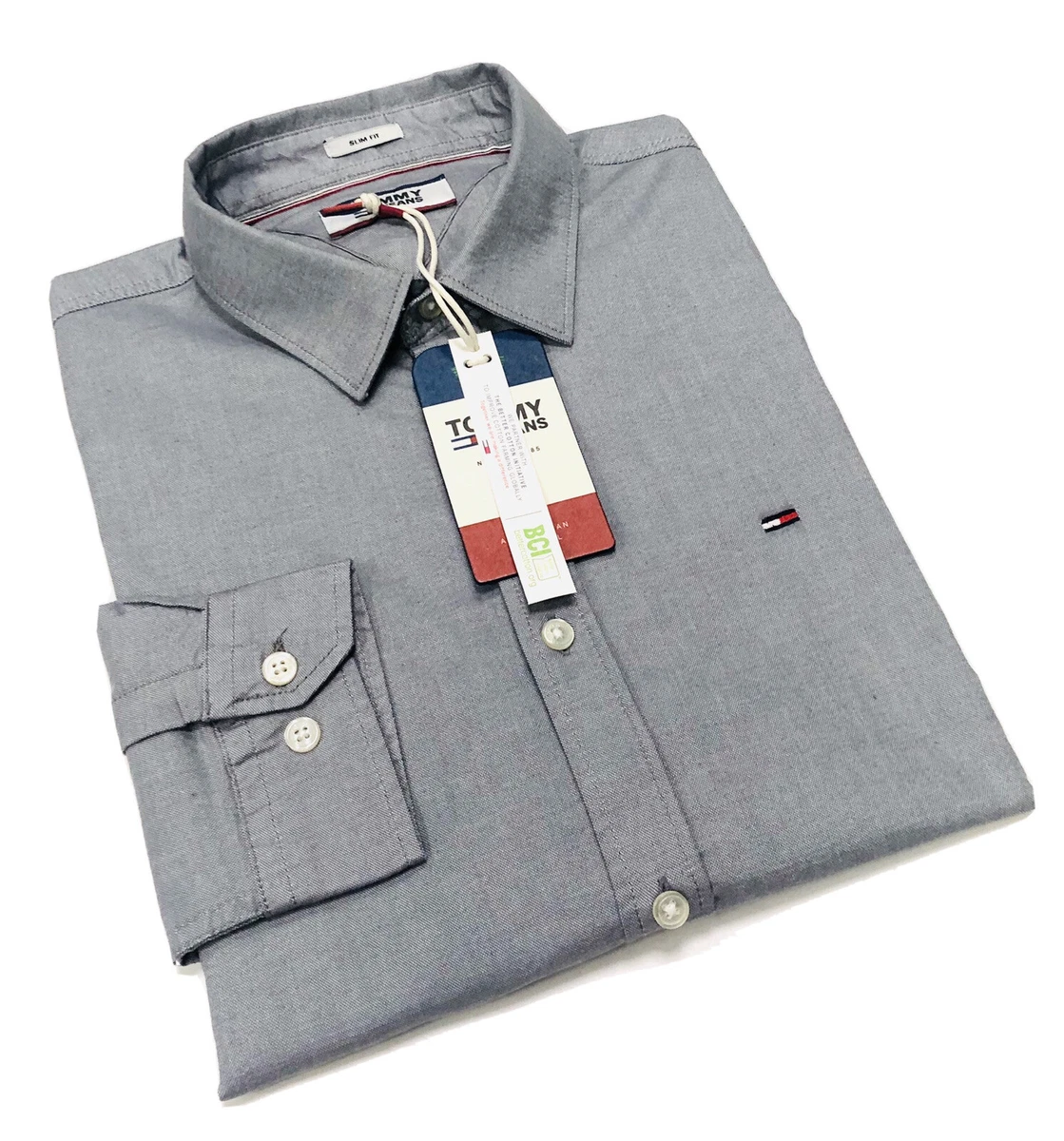 Tommy hilfiger stretch slim oxford shirt deals