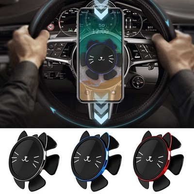 Rotatable Mount Car Phone Holder Anti-Shaking Steering Wheel Holder