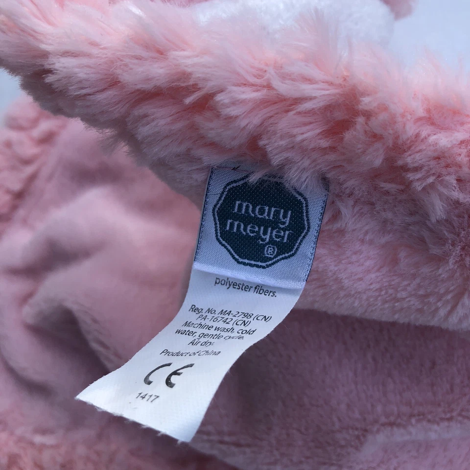 Mary Meyer Baby Lovey Tingo Flamingo Security Blanket 12 Inch Pink Bird Flowers - Image 4 of 4