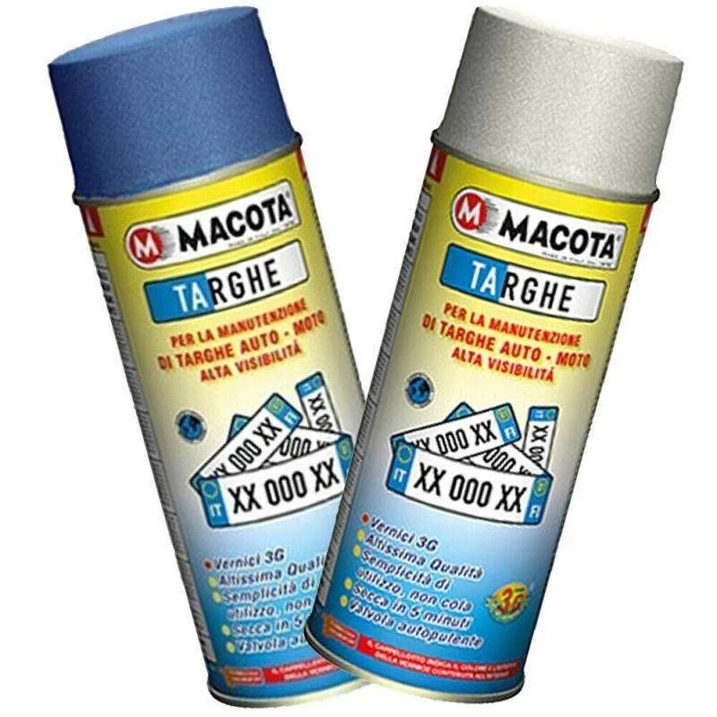 MACOTA PLACAS pintura placas esmalte spray placa coche moto caravana 400 ml