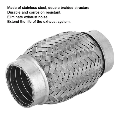 Tubo de escape flexible de acero inoxidable doble 1,5X4 pulgadas interno corrugado EE. UU. - Imagen 7 de 9
