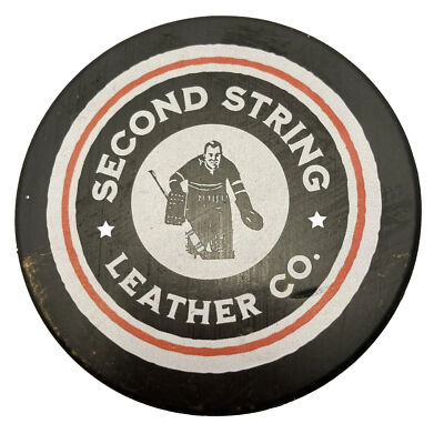 Second String Leather Company Hockey Puck VTG R Rubena Official Made In Czech 