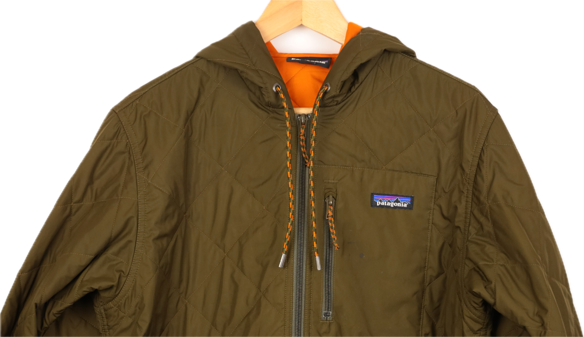 Patagonia Diamond Quilted Bomber Hoody Jacket Men's Sz Small Patagonia Diamond Quilted Bomber Hoody Jacket Men's Sz Small