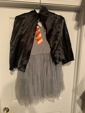 Harry Potter Hermione Gryffindor Slytherin Sequin Flip Tutu Dress Cape XL 14-16