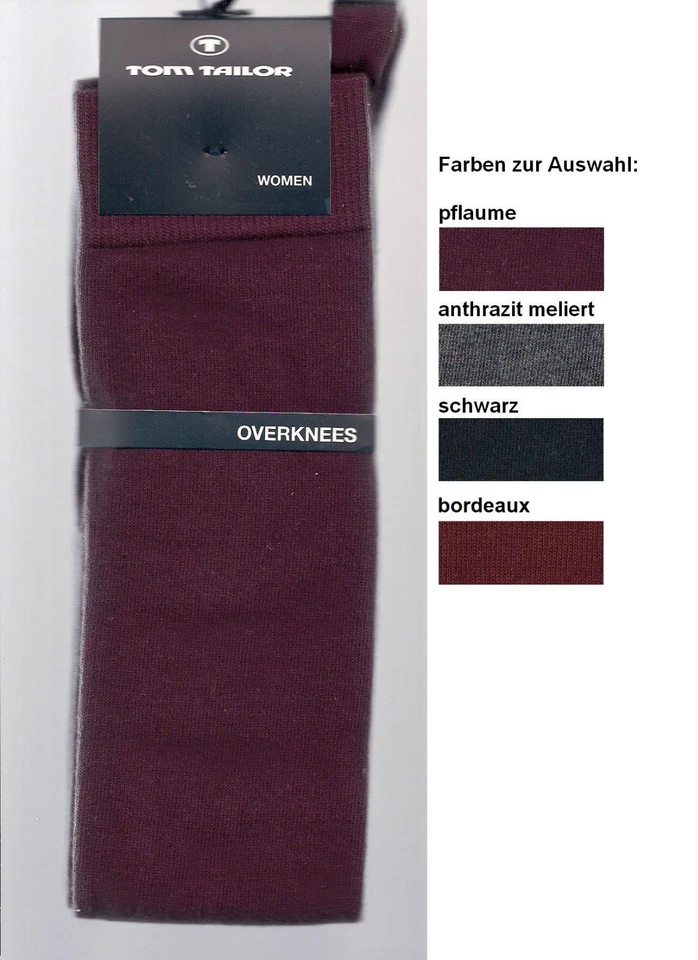 EDLE OVERKNEES wärmender Baumwollmix, blickdicht, div.Fbn.+Gr. *TOM TAILOR*