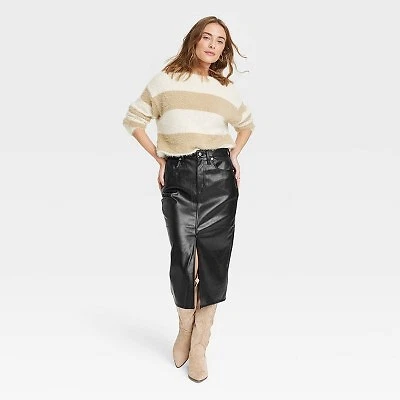 Leather midi top skirt 00