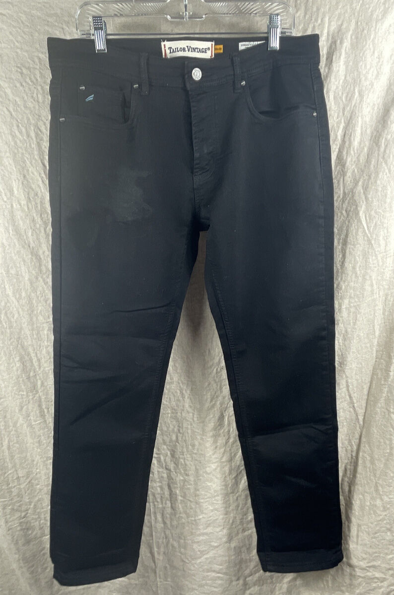 Tailor Vintage Mens Black Canaan Slim Fit Comfort Stretch Tailor Vintage Mens Black Canaan Slim Fit Comfort Stretch