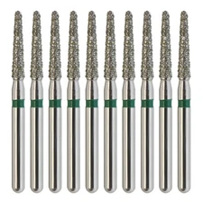 Dental Diamond Burs FG 856/016C Round End Taper Coarse Grit Green High Speed Bur