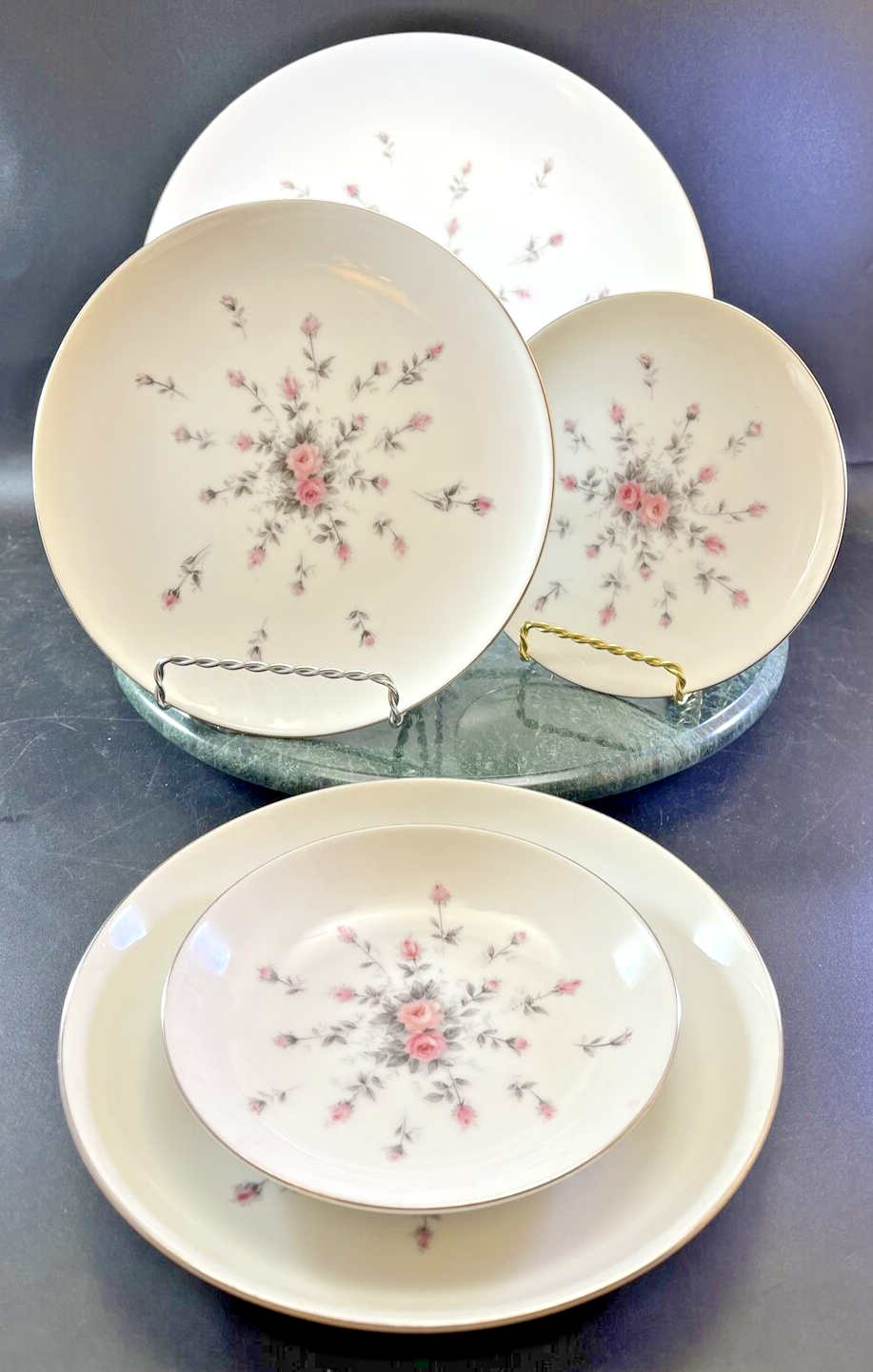 Harmony House Fine China Rosebud 5 Pc Place Setting Dinner Salad Soup B
