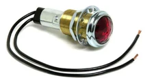 Cole Hersee PL-86-RC Red 11/16" Dia Corrosion Resistance Chrome Pilot Light