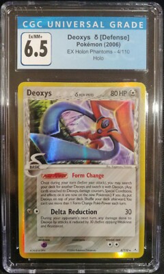 Deoxys Defense 4/110 EX Holon Phantoms Holo Rare CGC 6.5 Ex/NM+