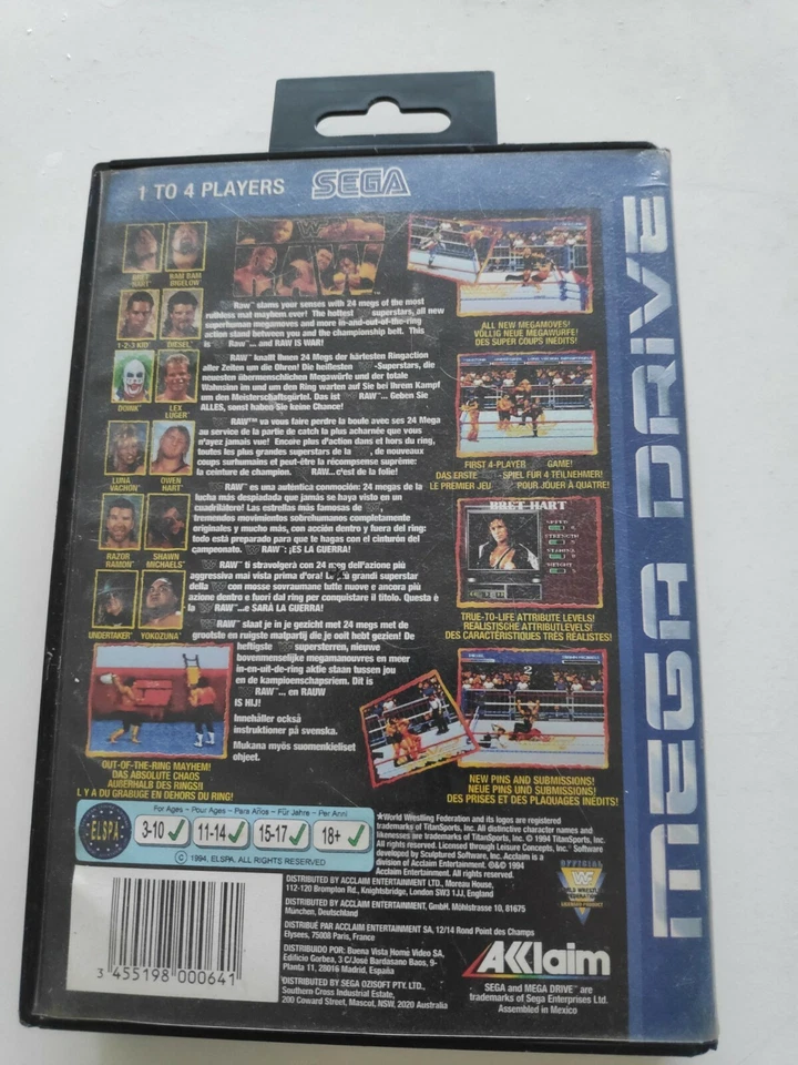 Sega Mega Drive WWF Raw Rudest & Roughest with case no manual pal version wow!!! - Image 2 of 4