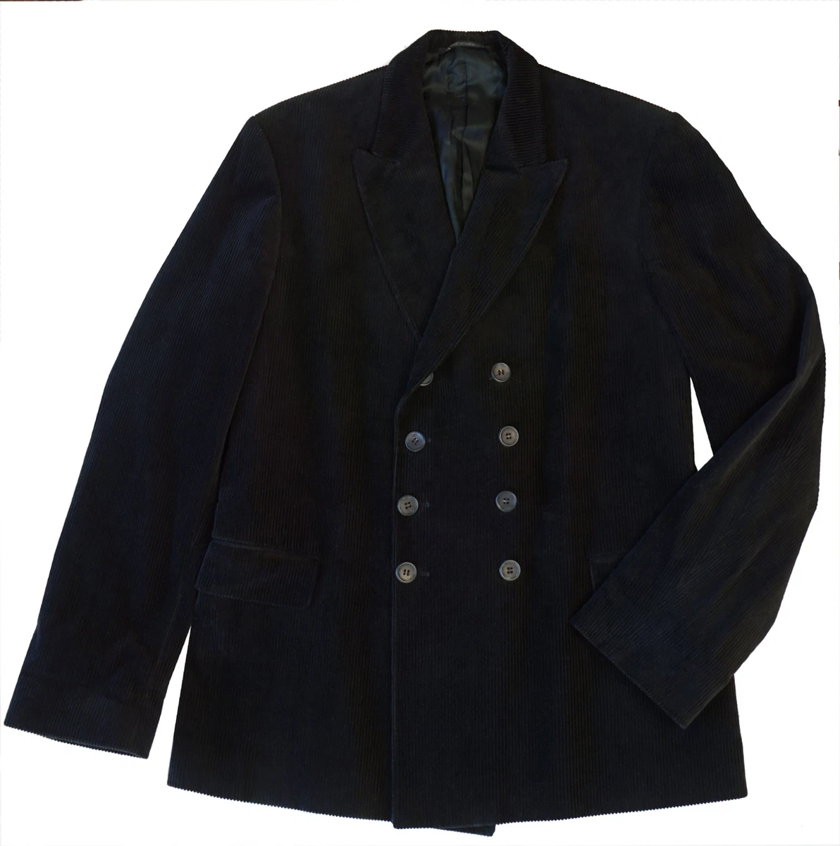 Rare Vintage Yohji Yamamoto POUR HOMME Double Breasted Corduroy Jacket Coat M