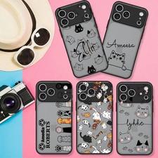 Personalized Cover For Samsung S26 S25 iPhone 17 Pro Cute Cat Series Phone Case