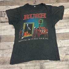 Rush Shirt Size Medium Black Vintage Moving Pictures Tour 1981 80s