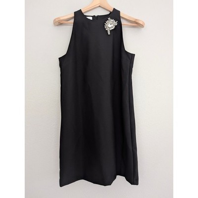 NWT Dondup Italian Designer Black Shift Dress Sleeveless IT 42 US S Evening Wear