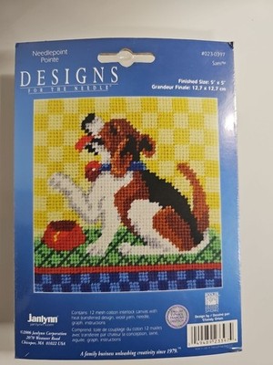 Janlynn Designs For The Needle ''Sam '' The Dog Needlepoint Kit #023-0397