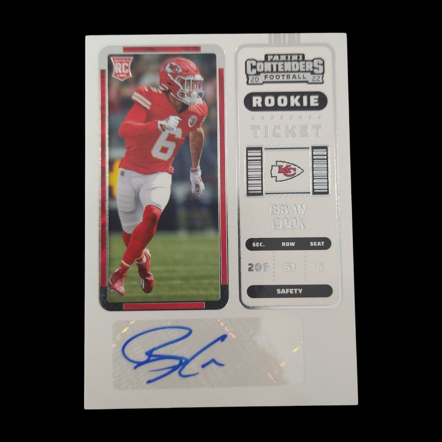 Bryan Cook Panini Contenders #177 Rookie Ticket Auto