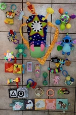HUGE LOT Disney, FP Taftoys, Infantino, Carters, Nuby Baby Rattles,Toys, Teether