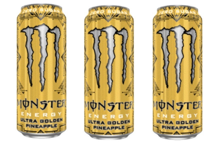 3 bebidas energéticas Monster Ultra Golden piña 500 ml sabor tropical cero azúcar
