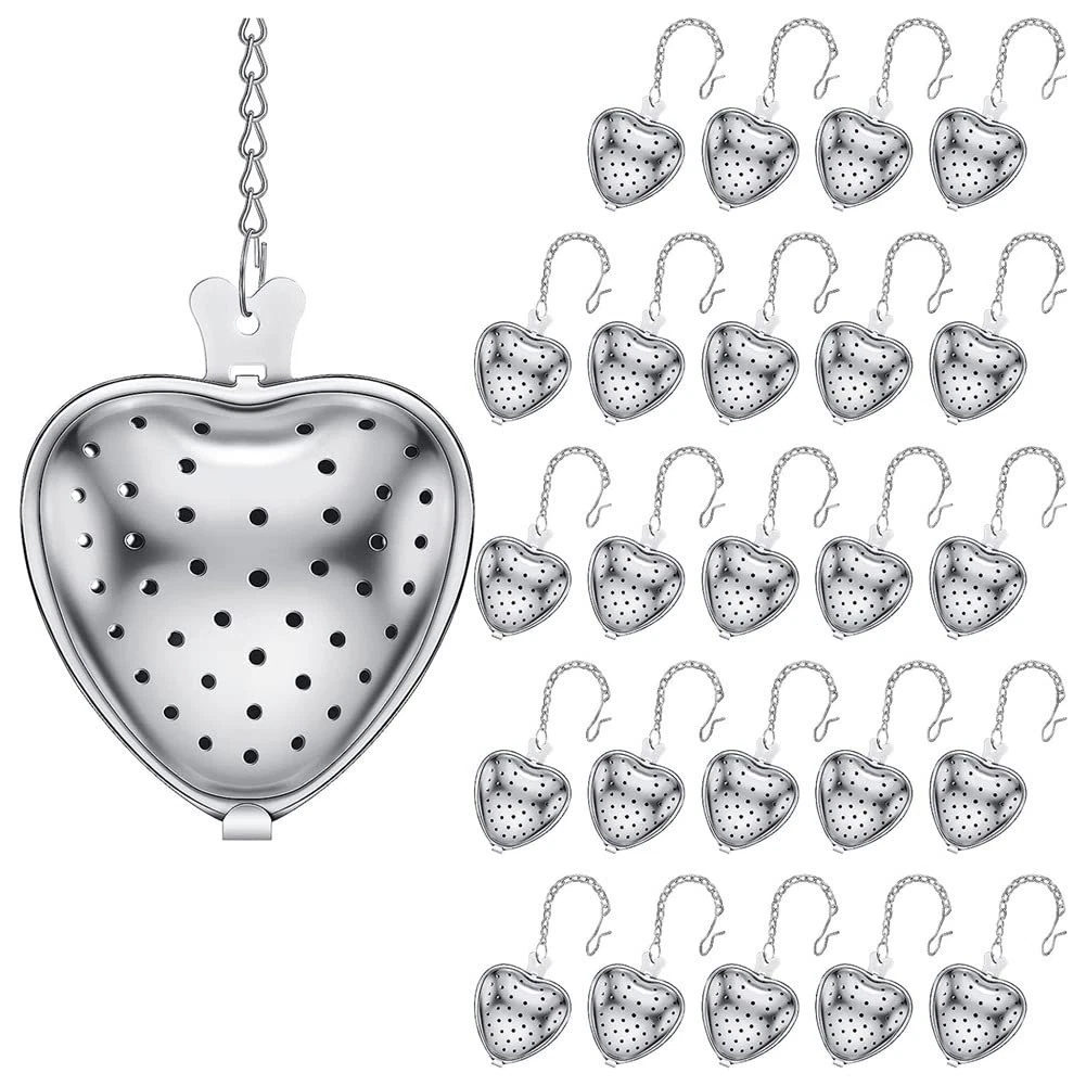 Stainless Steel Tea Strainer, Loose Tea Strainer, Hooks for Condiments, Cups, Bottles, Par...