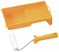 Color-Expert Lackier-Rollerset 11 Cm, 1K-Griff Mit Wanne Aus Kunststoff