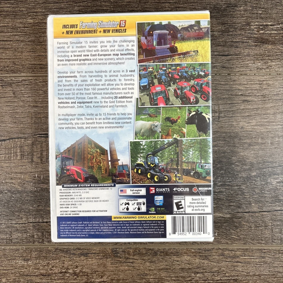 SEALED Farming Simulator 15: Gold Edition (PC, 2015) - Brand New  - Image 2 of 3