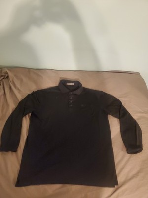 G Fore Mens Xl Black Long Sleeve Golf Polo