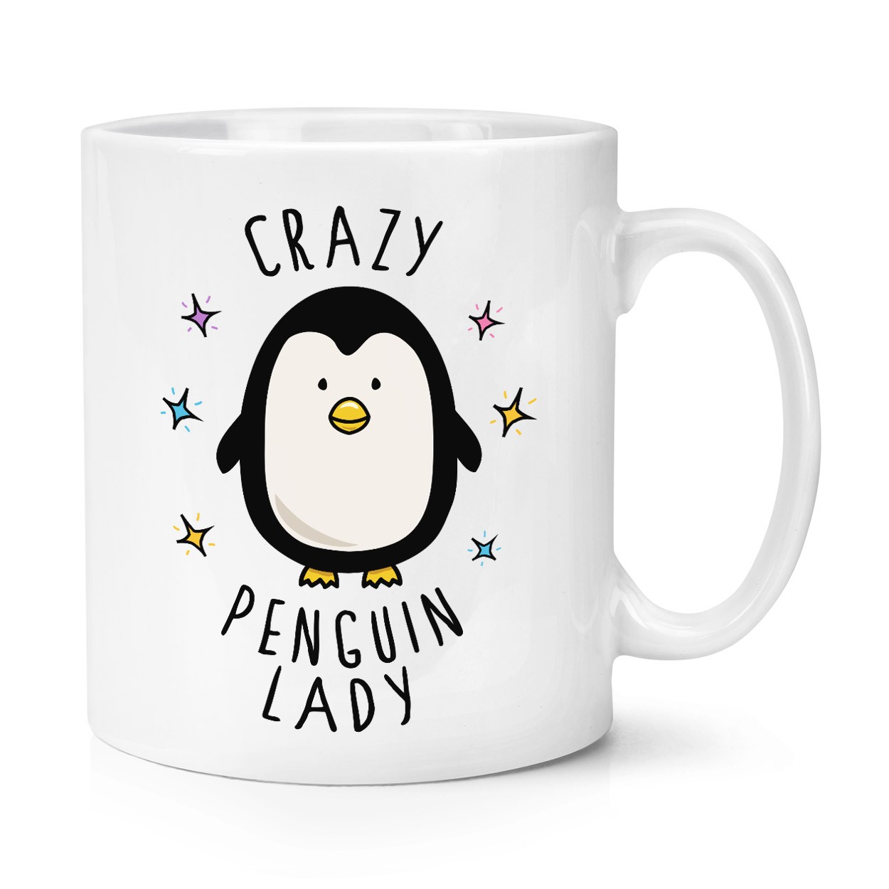 Crazy Penguin Lady 10oz Mug Cup - Funny Cute