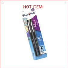 Paper Mate Flair Felt Tip Pens, Medium Point 0.7mm , Black, 2 Count Pack of 1 