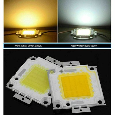 LED COB Chip 100W 50W 30W 20W 10W High Power Warmweiß  Weiß LED DIY DC 12V-36V