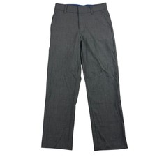 NWT IZOD Boys Light Gray Flat Front Stretch Dress Pant Sz 8 Regular Poly Blend