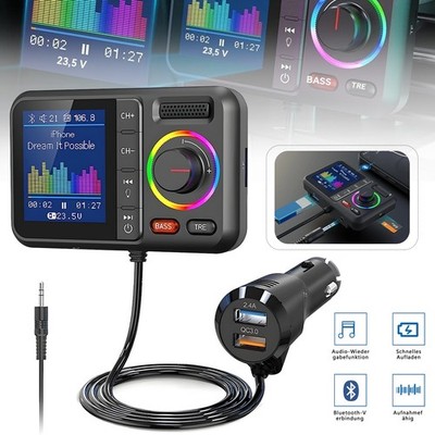 Auto FM Transmitter Bluetooth FM-Transmitter Universal Multifunktional Langlebig