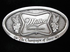 PE15124 VINTAGE 1975 **MILLER HIGH LIFE THE CHAMPAGNE OF BEERS** BERGAMOT BUCKLE