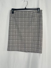 Michael Kors Womens Black White Gray Houndstooth Mini Skirt Size M Polyester
