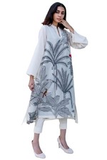 GoSriKi Women's Cotton Blend Straight Printed Kurta with Pant