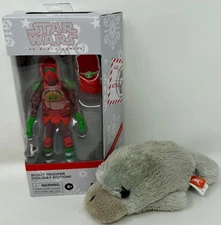 Star Wars The Black Series Scout Trooper Holiday Edition w/Grogu Action Figure