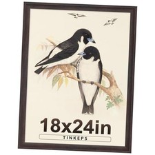 Frame with Elegant Concave Design   Large 18 x 24 Poster 18x24 Walnut Brown