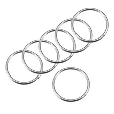 304 Stainless Steel Welded O-Ring 70mm 2.76" External Dia. 5mm thickness 6pcs