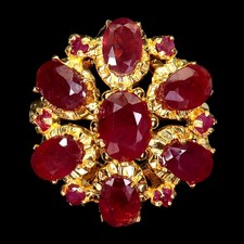 925 Sterling Silver Ring Oval Ruby 7x5mm Natural Gemstone Jewelry Size 8