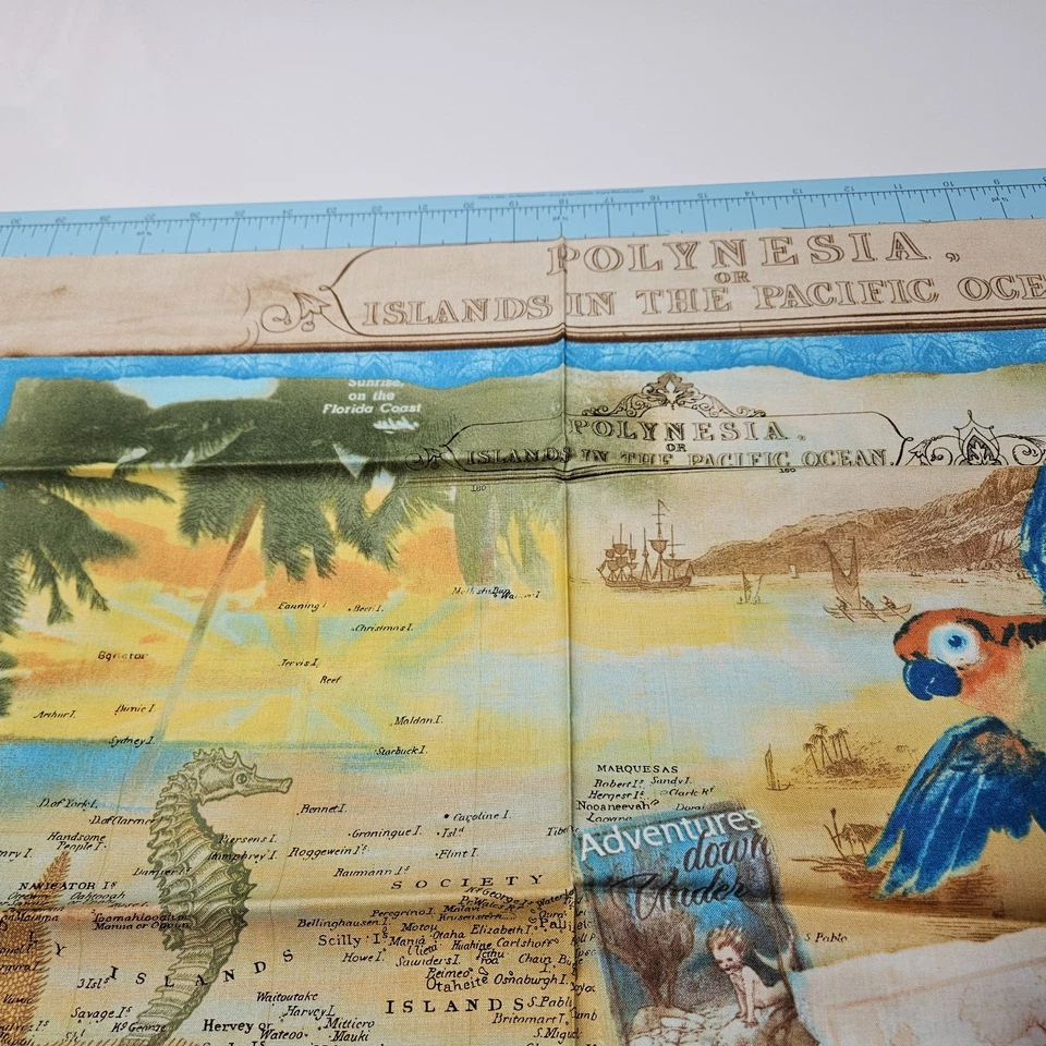 Tropical Dreams Panel 23x42 Kathleen Francour SPX Fabrics Blocks BOLT END #1 - Image 3 of 4